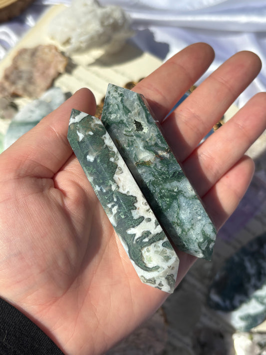 Moss Agate DT Points