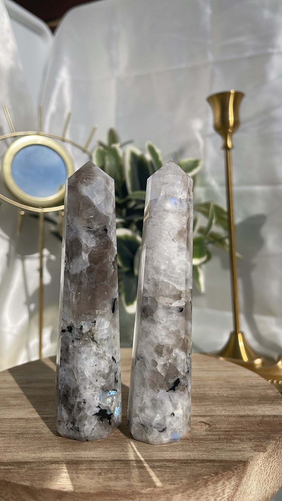 Rainbow Moonstone Points