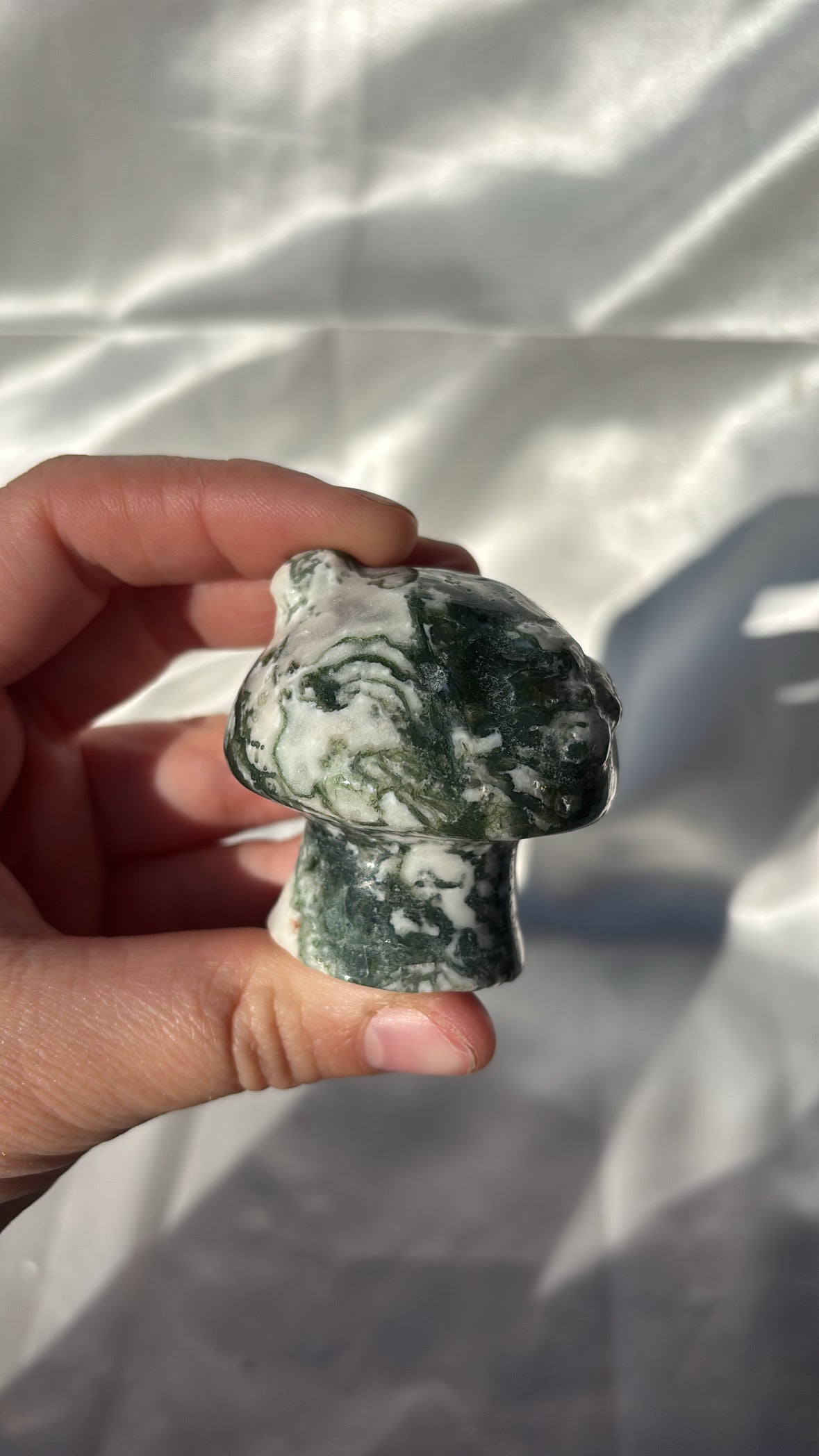 Moss Agate Mushroom House