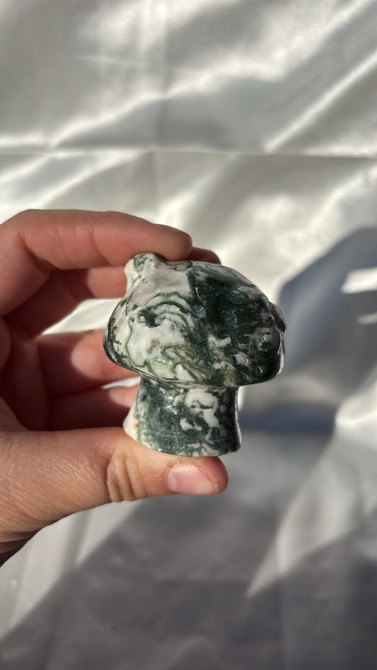 Moss Agate Mushroom House
