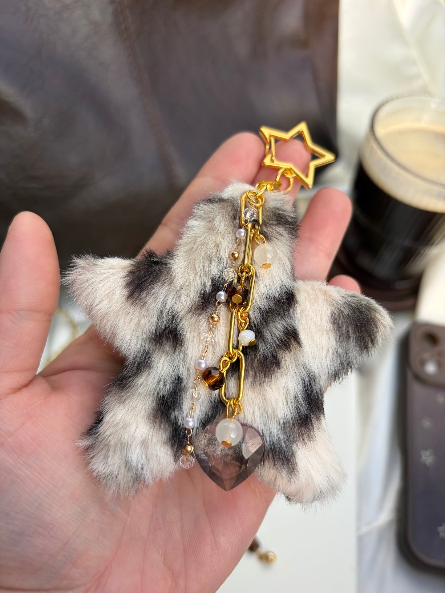 Gold Plush Bag Charm