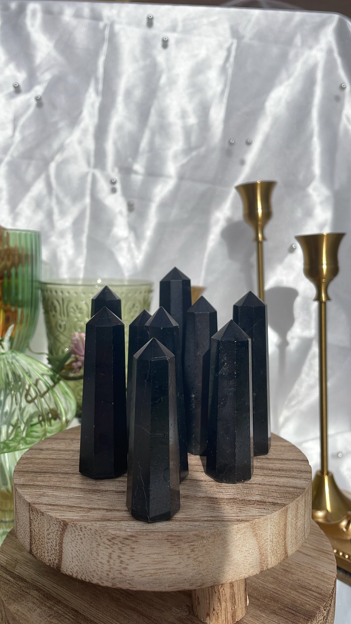 Black Tourmaline Points