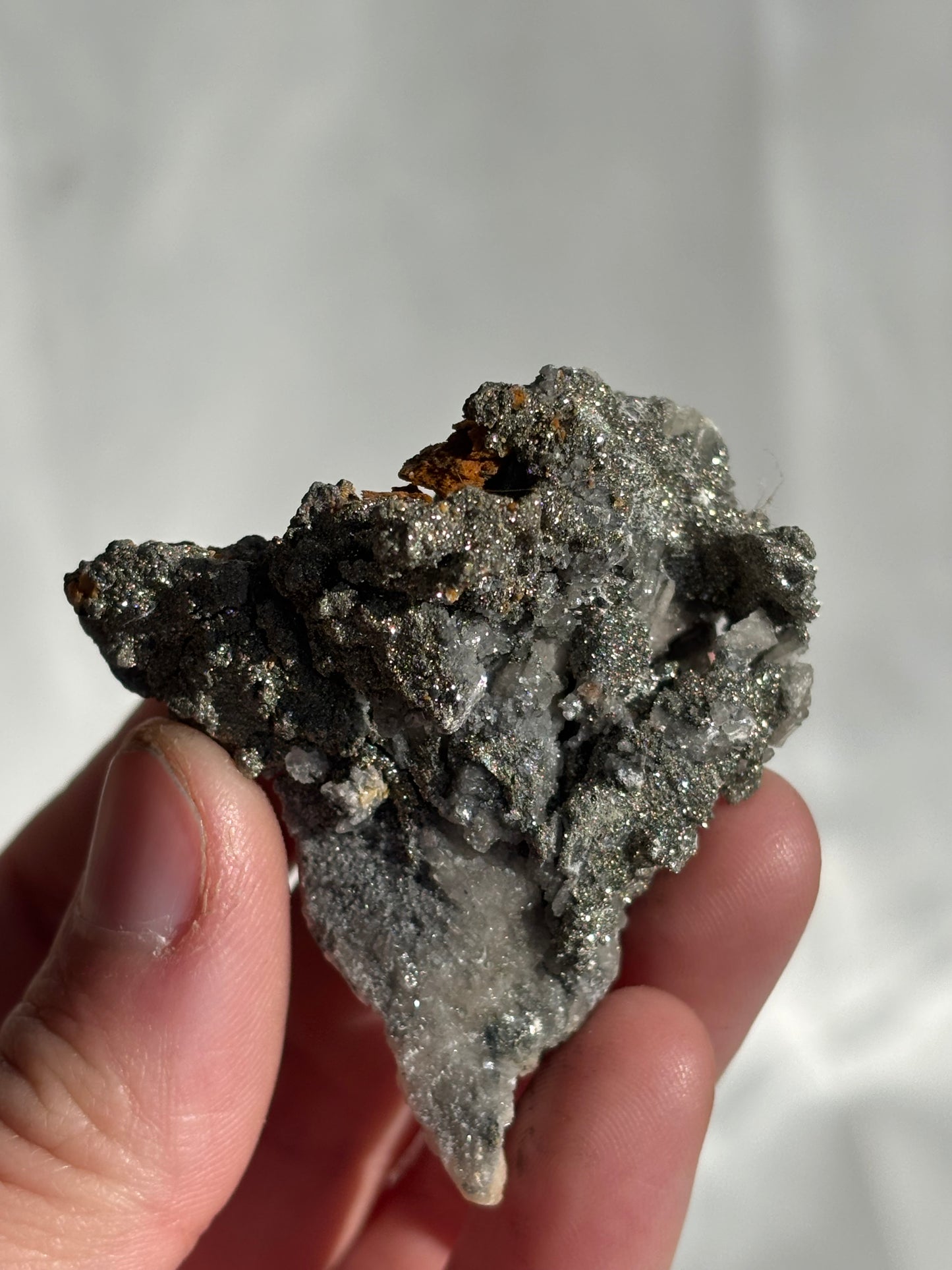 Pyrite On Quartz Specimen