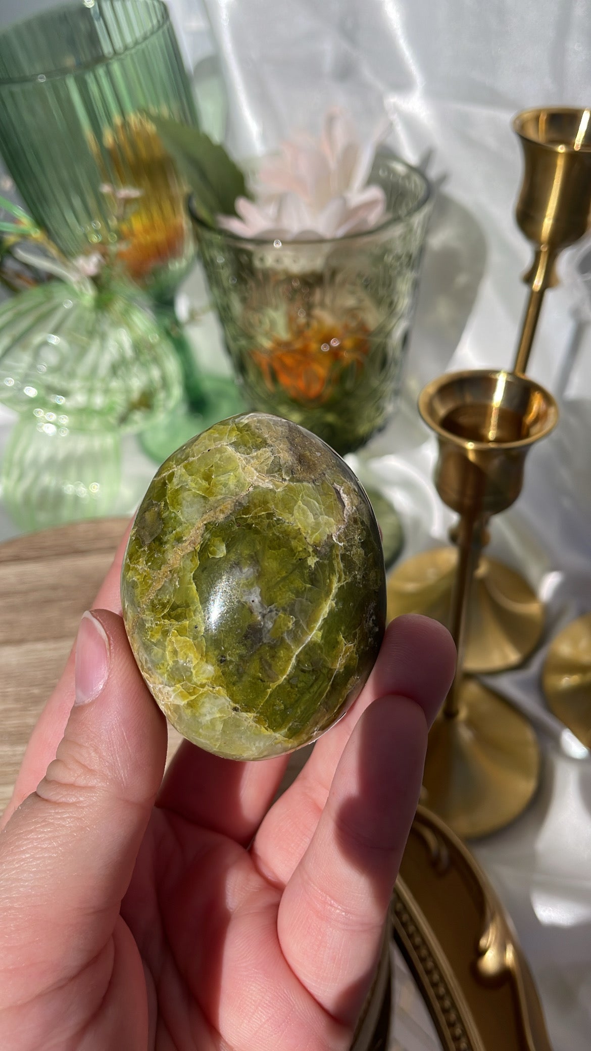 Green Opal Palmstone