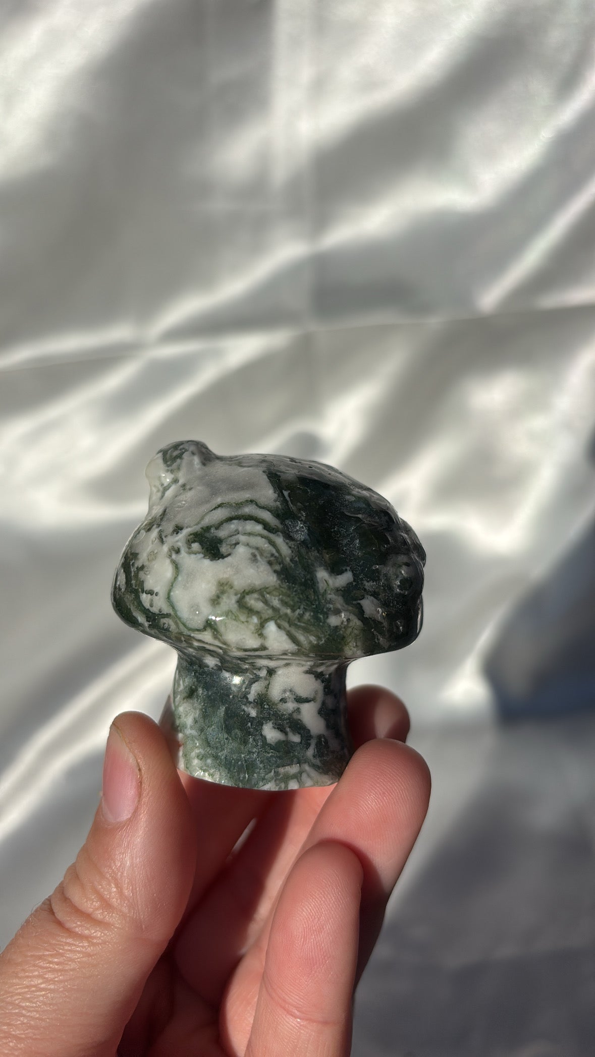 Moss Agate Mushroom House
