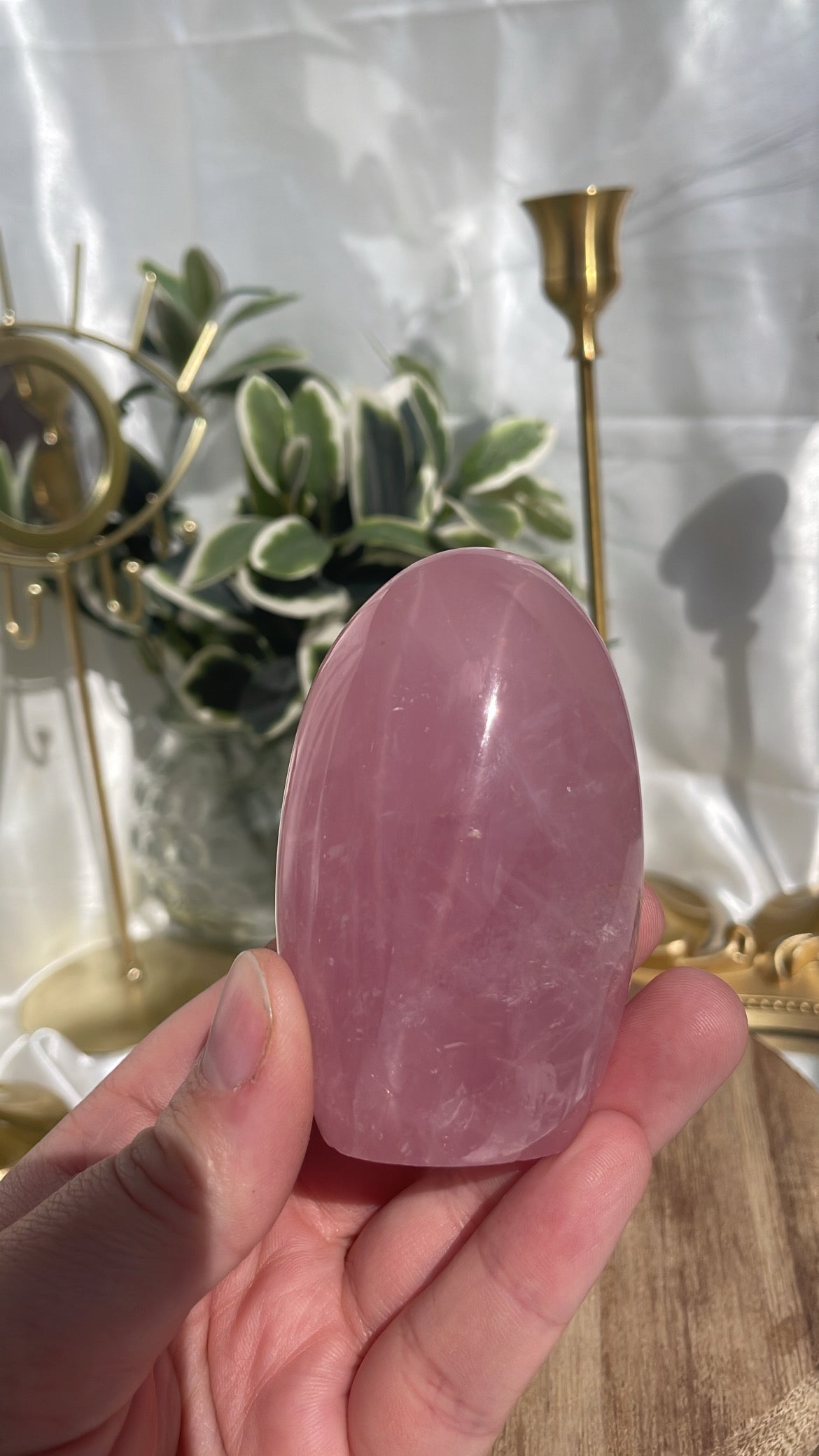 Rose Quartz Freeform With Star