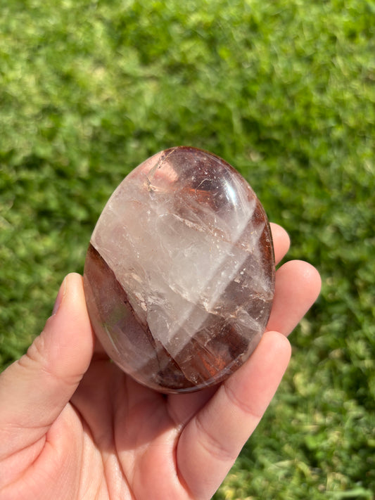 Fire Quartz Palmstone