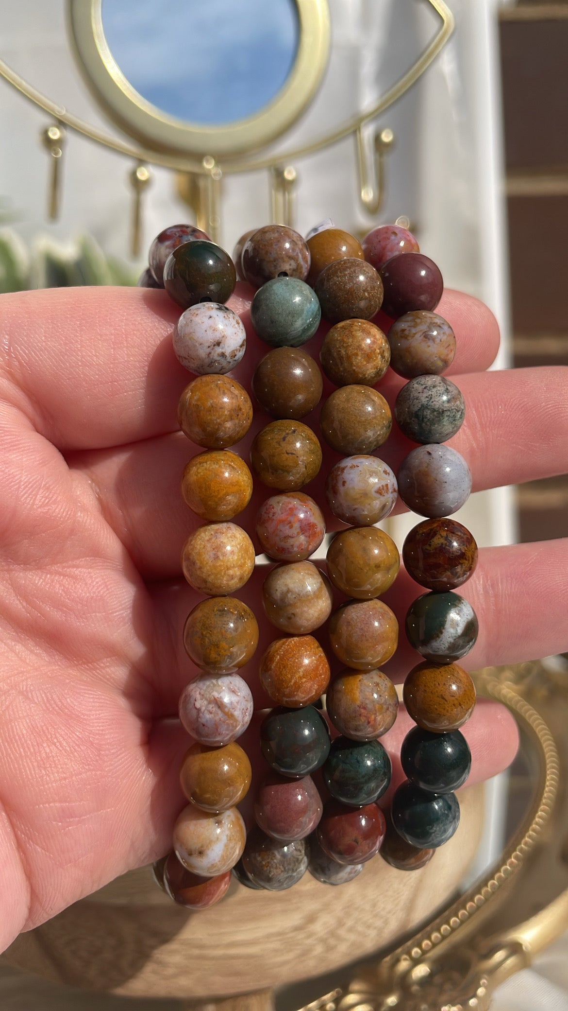 Ocean Jasper Bead Bracelets