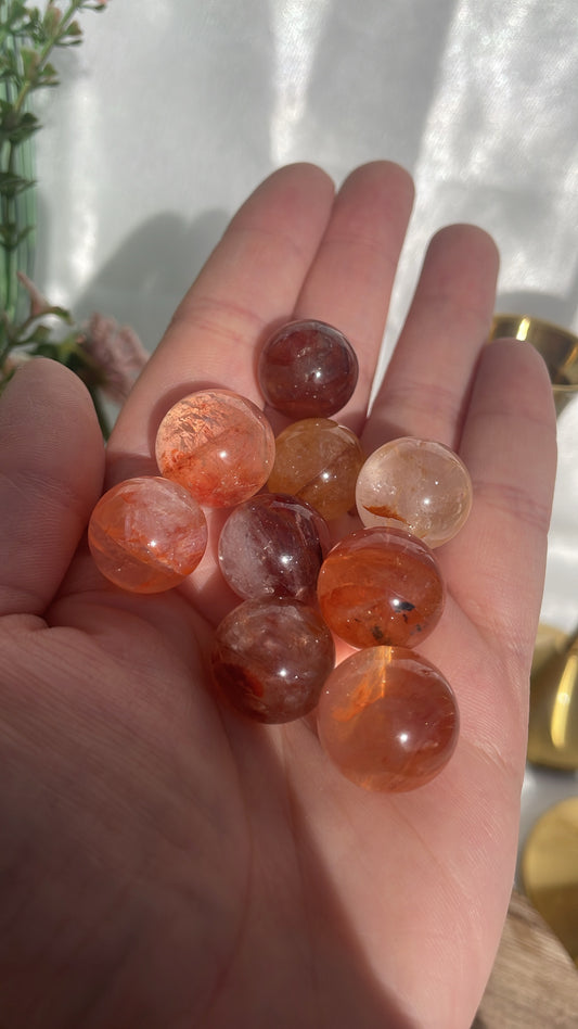 Fire Quartz Mini Spheres