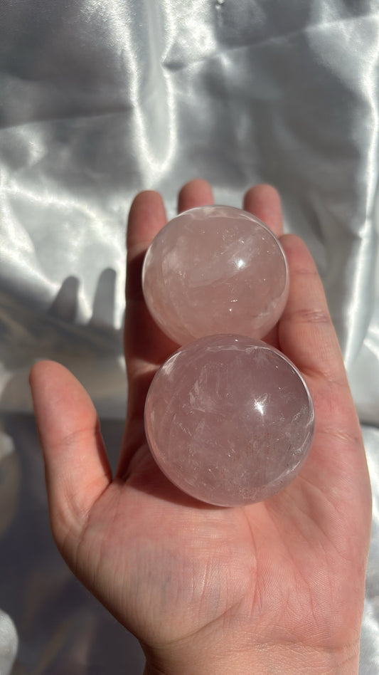 Rose Quartz Spheres