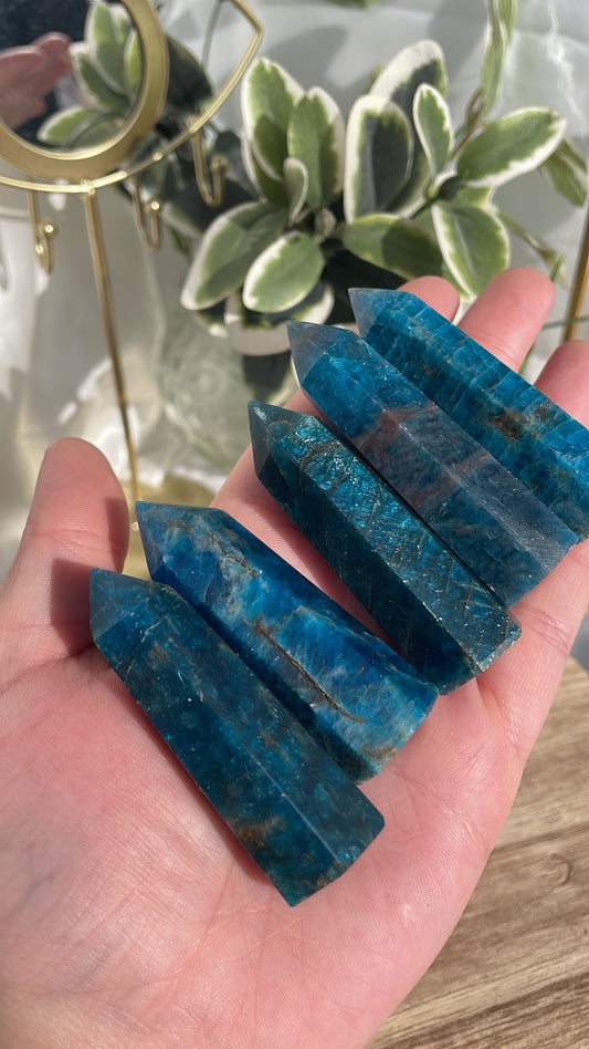 Blue Apatite Points