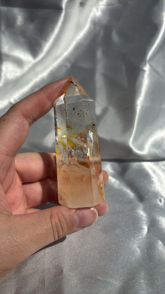 High Quality Golden Healer Hematoid Quartz Tower