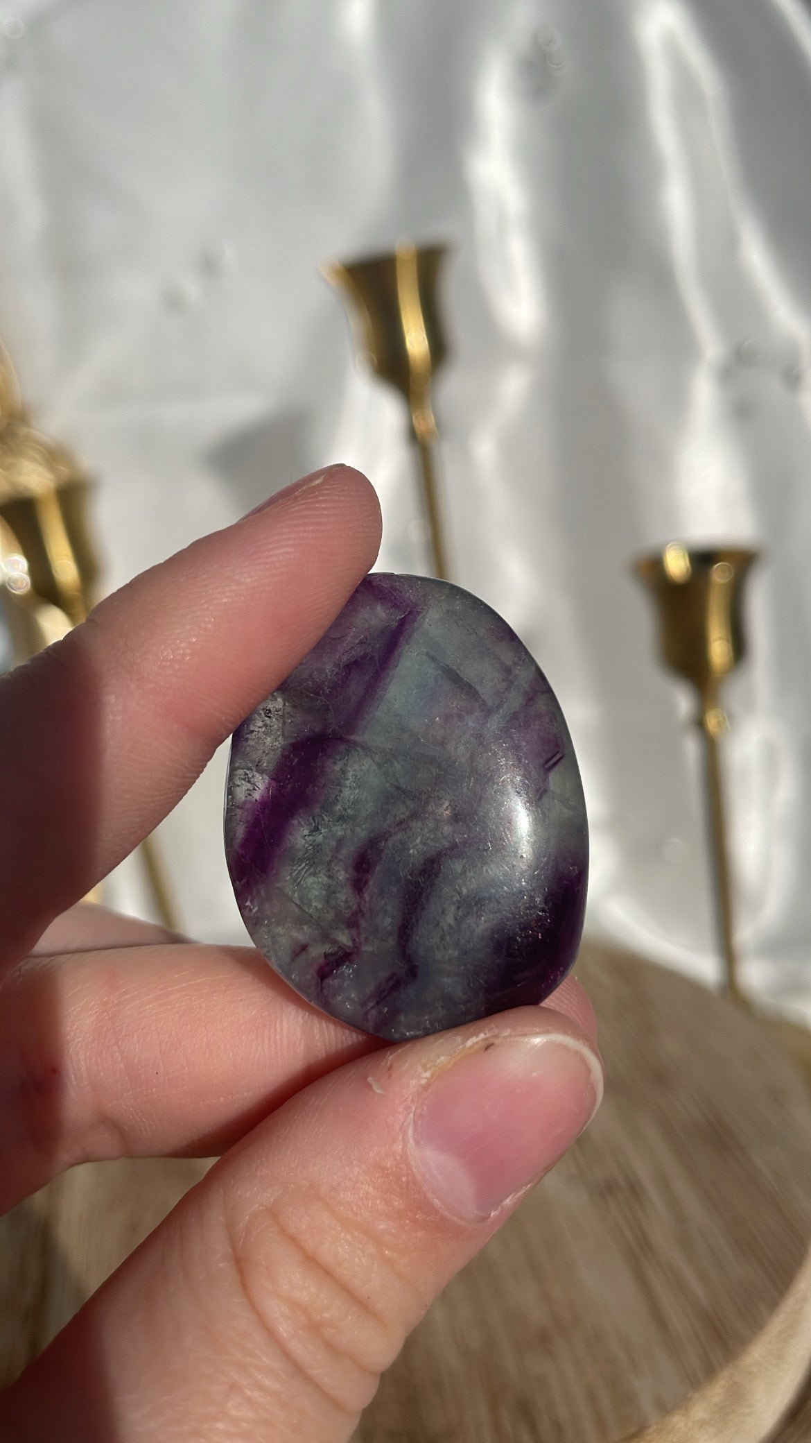 Rainbow Fluorite Coin