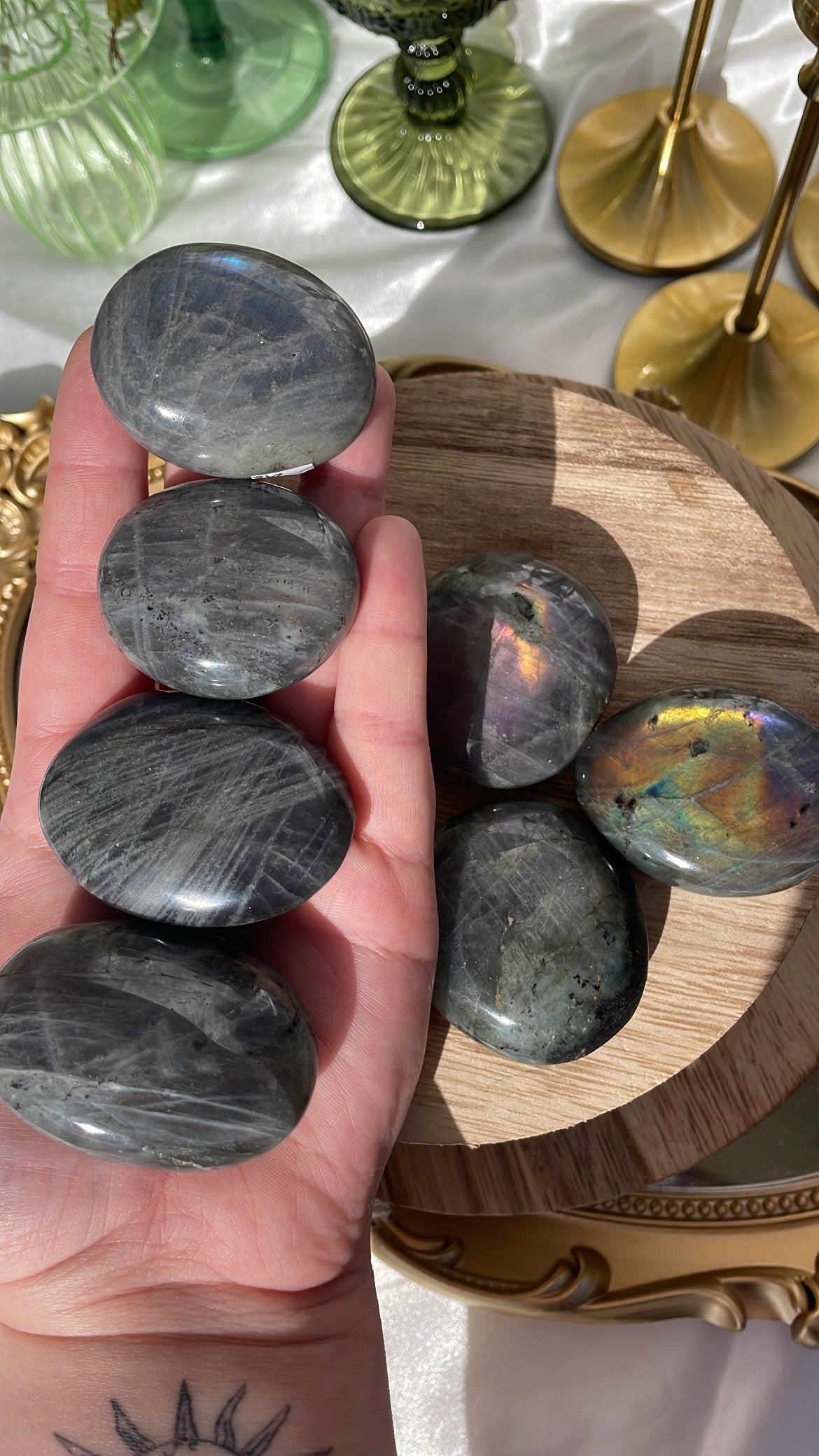 Labradorite Palmstones