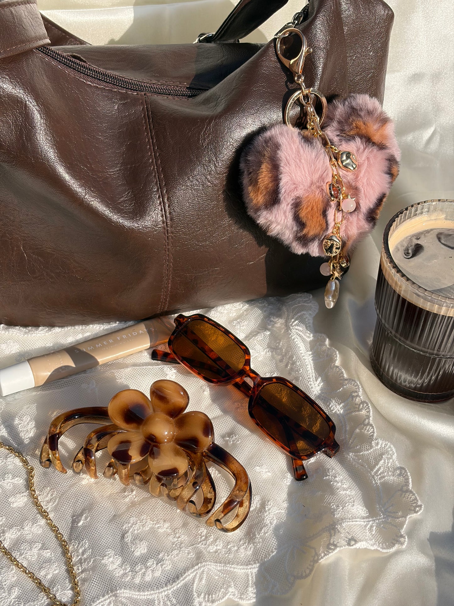 Gold Plush Bag Charm