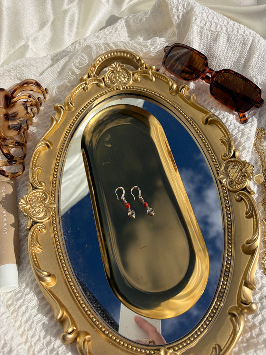 Sliver Carnelian Earrings