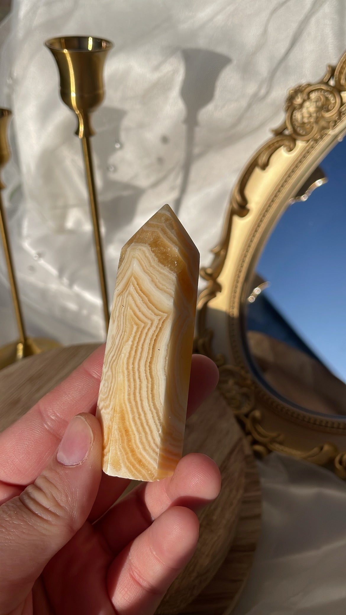 Orange Calcite Point