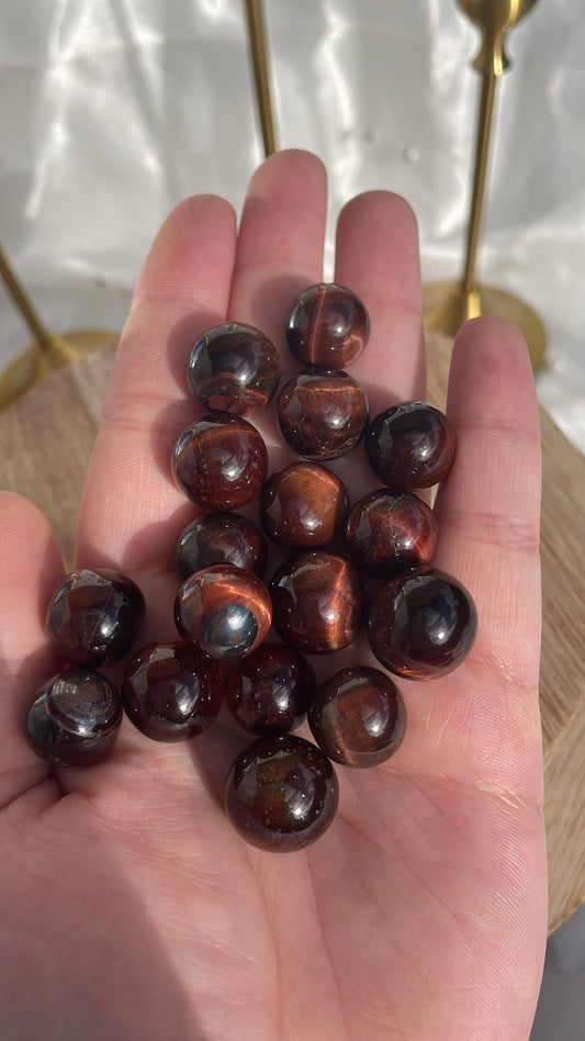 Red Tigers Eye Mini Spheres