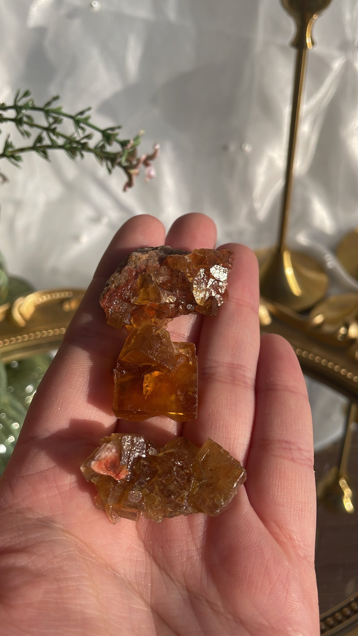 Yellow Fluorite With Pink Barite And Cerussite