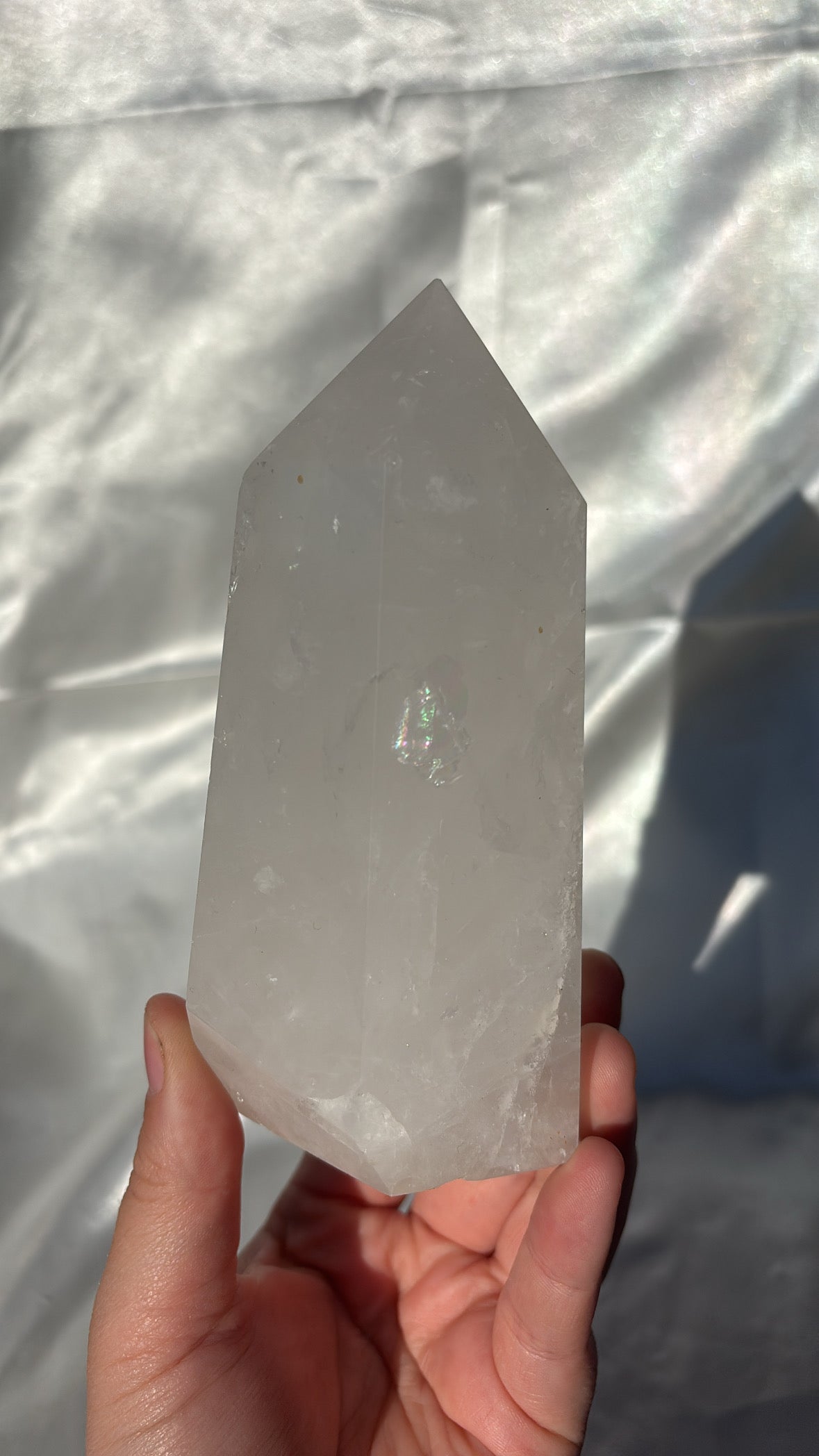 Milky Quartz Tower ( has little chips )