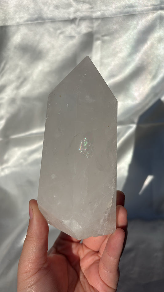 Milky Quartz Tower ( has little chips )