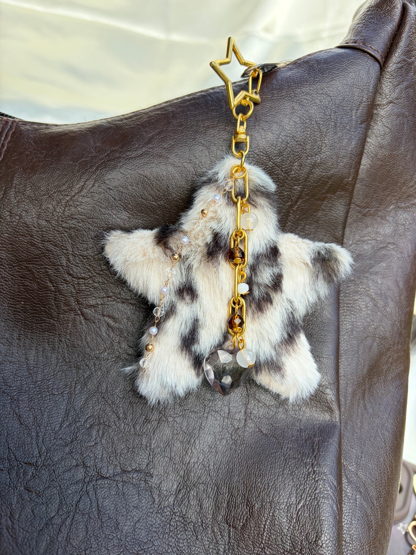 Gold Plush Bag Charm