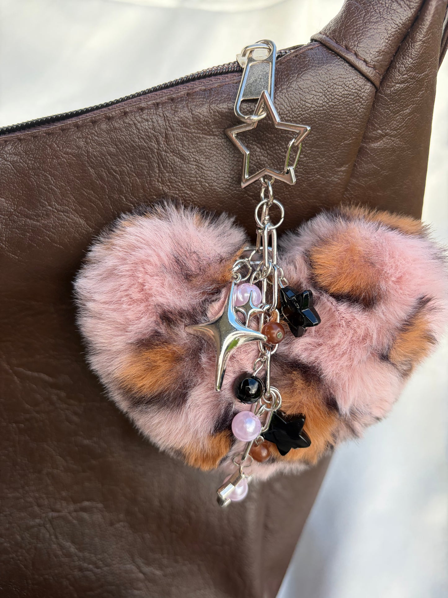 Sliver Plush Bag Charm