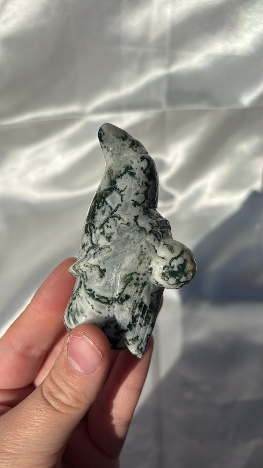 Moss Agate Gnome
