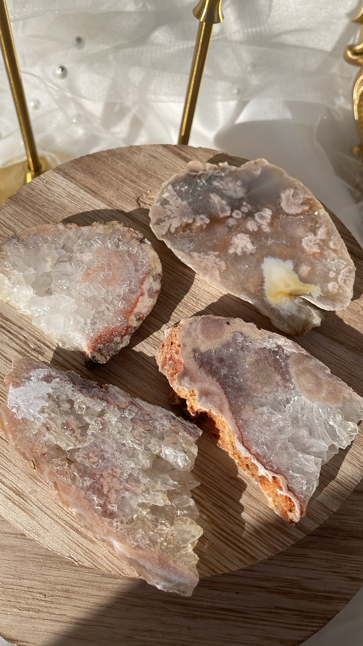 Flower Agate Slices