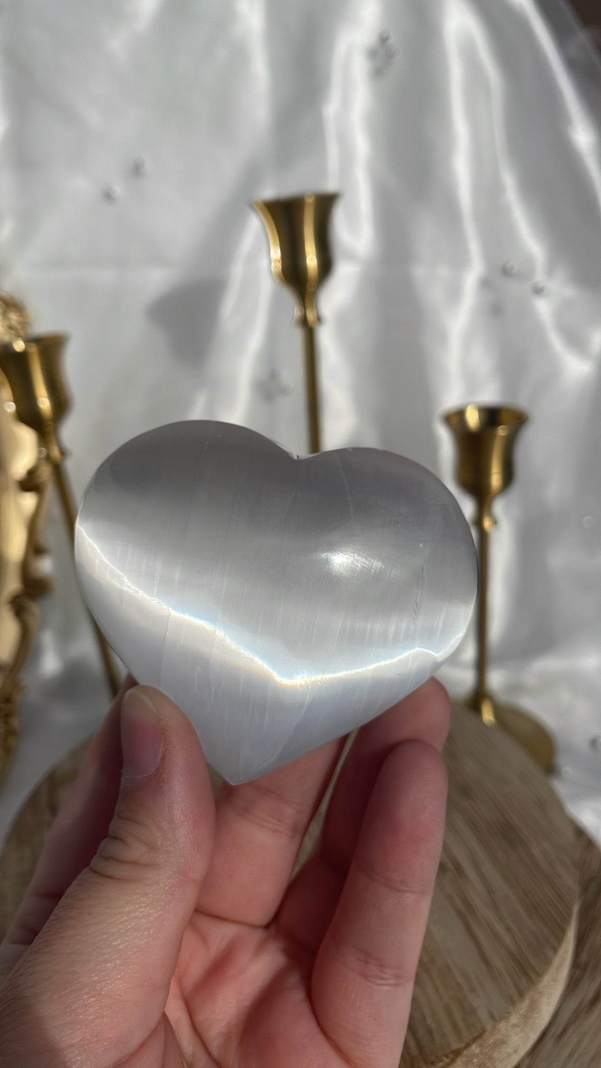 Selenite Hearts