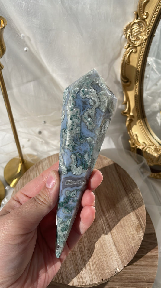 Moss Agate Scepter