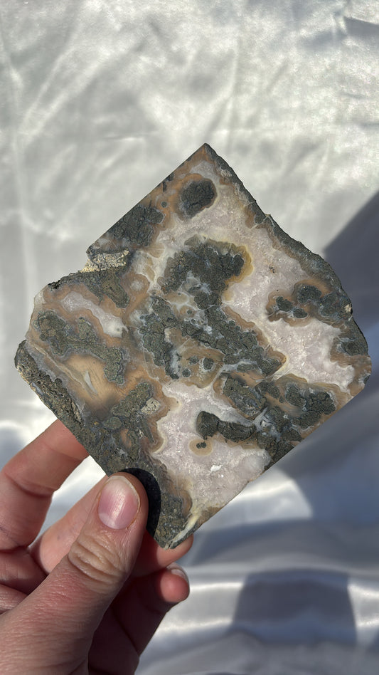 Pyrite And Quartz Slice
