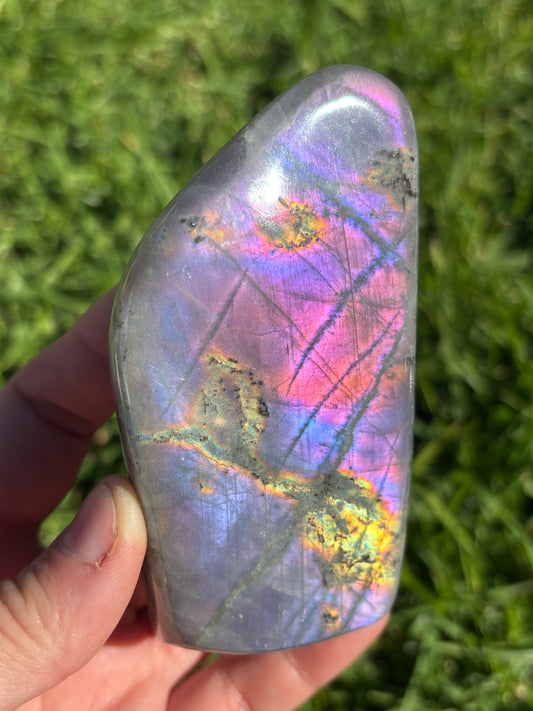 Purple/Pink Flash Labradorite Freeform