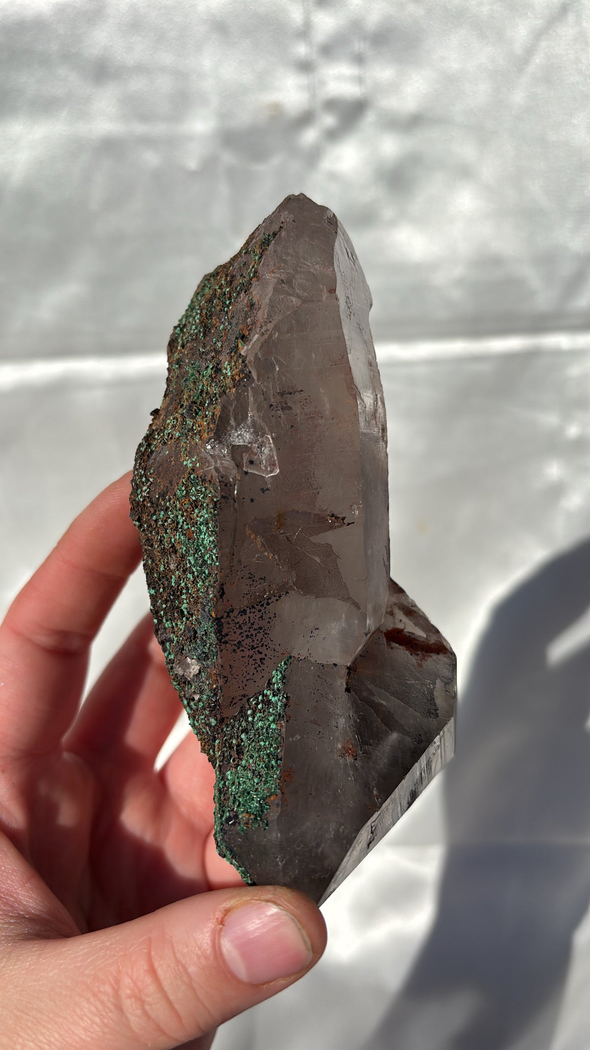 Malachite On Quartz Piece