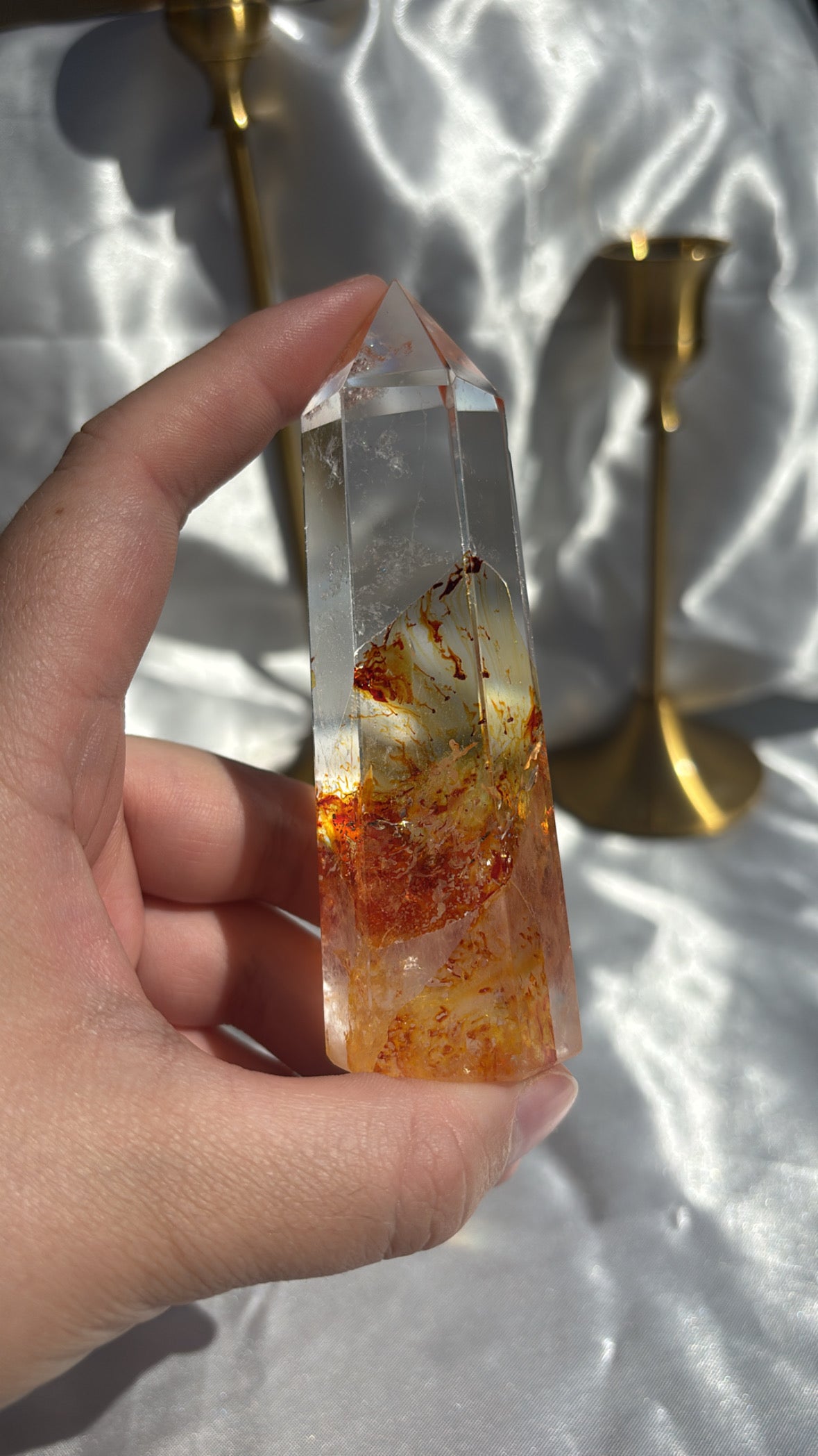 High Quality Golden Healer Hematoid Quartz Tower