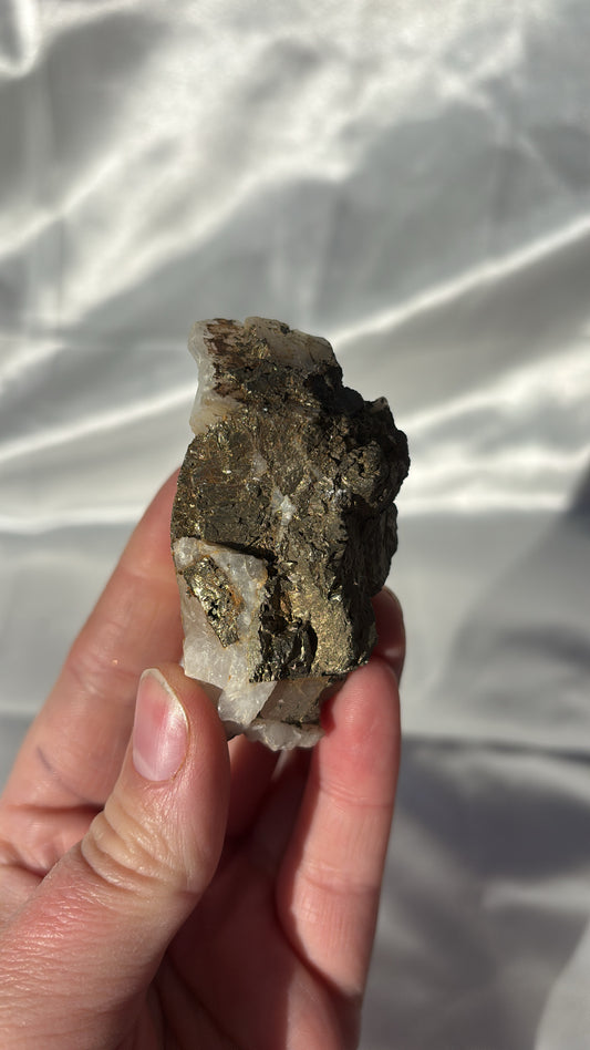 Pyrite And Quartz Piece