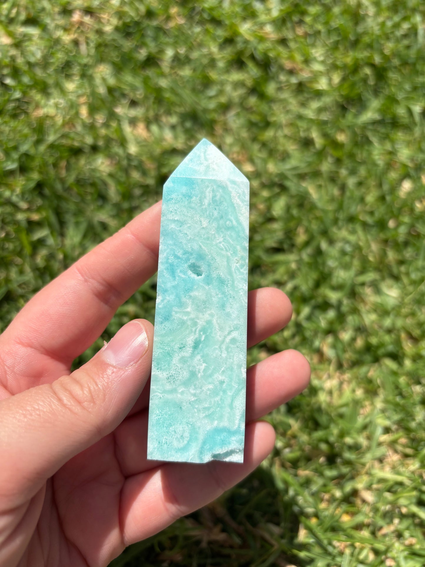Blue Aragonite Point