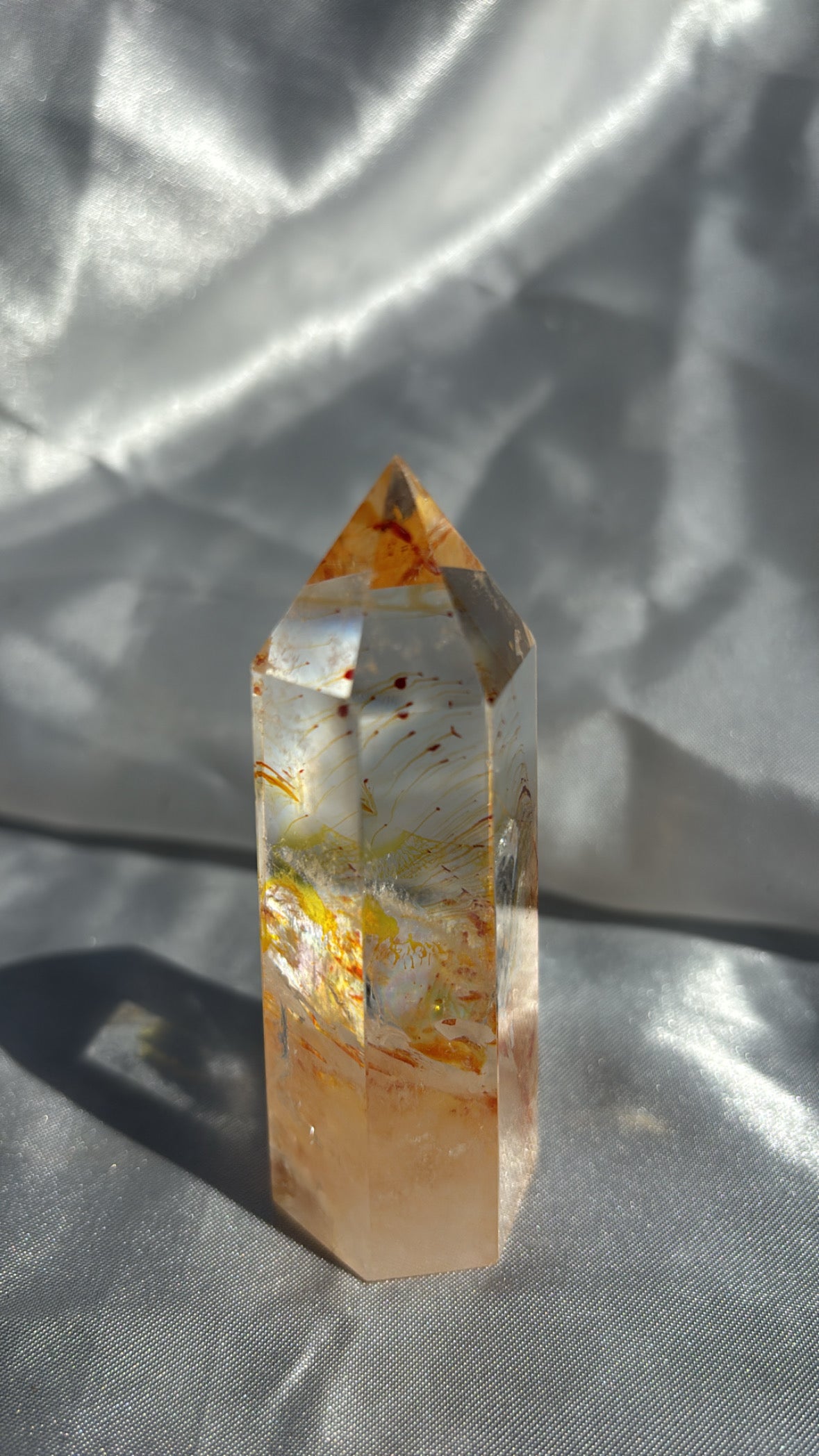 High Quality Golden Healer Hematoid Quartz Tower