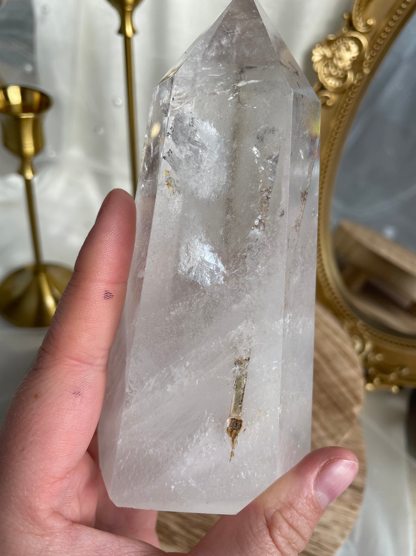 Clear Quartz Tower With Inclusions