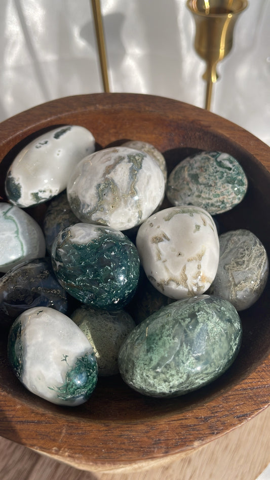 Moss Agate Tumbles