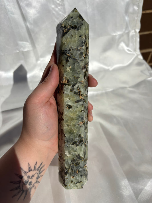 Prehnite Tower With Epidote