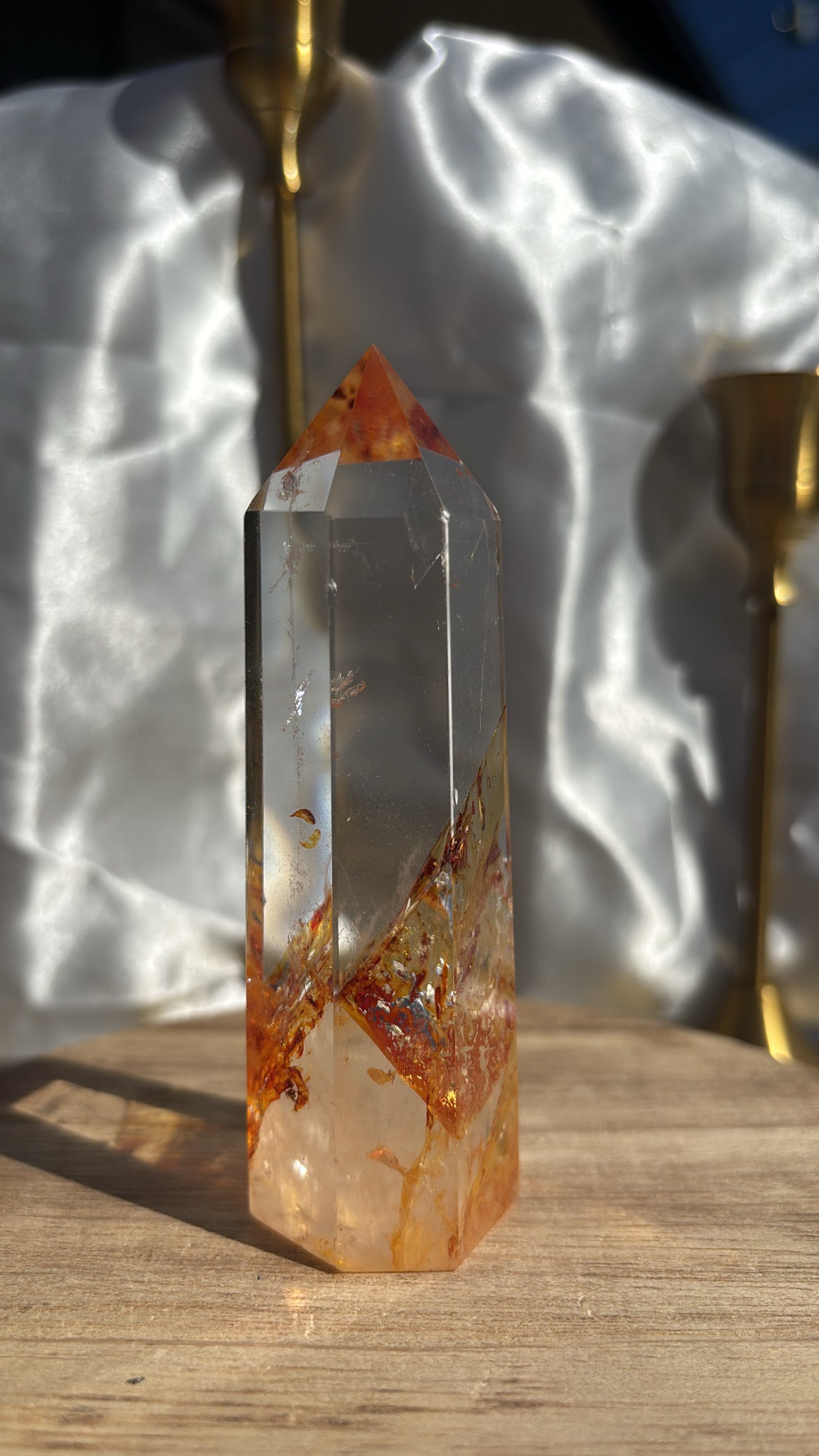 High Quality Golden Healer Hematoid Quartz Tower