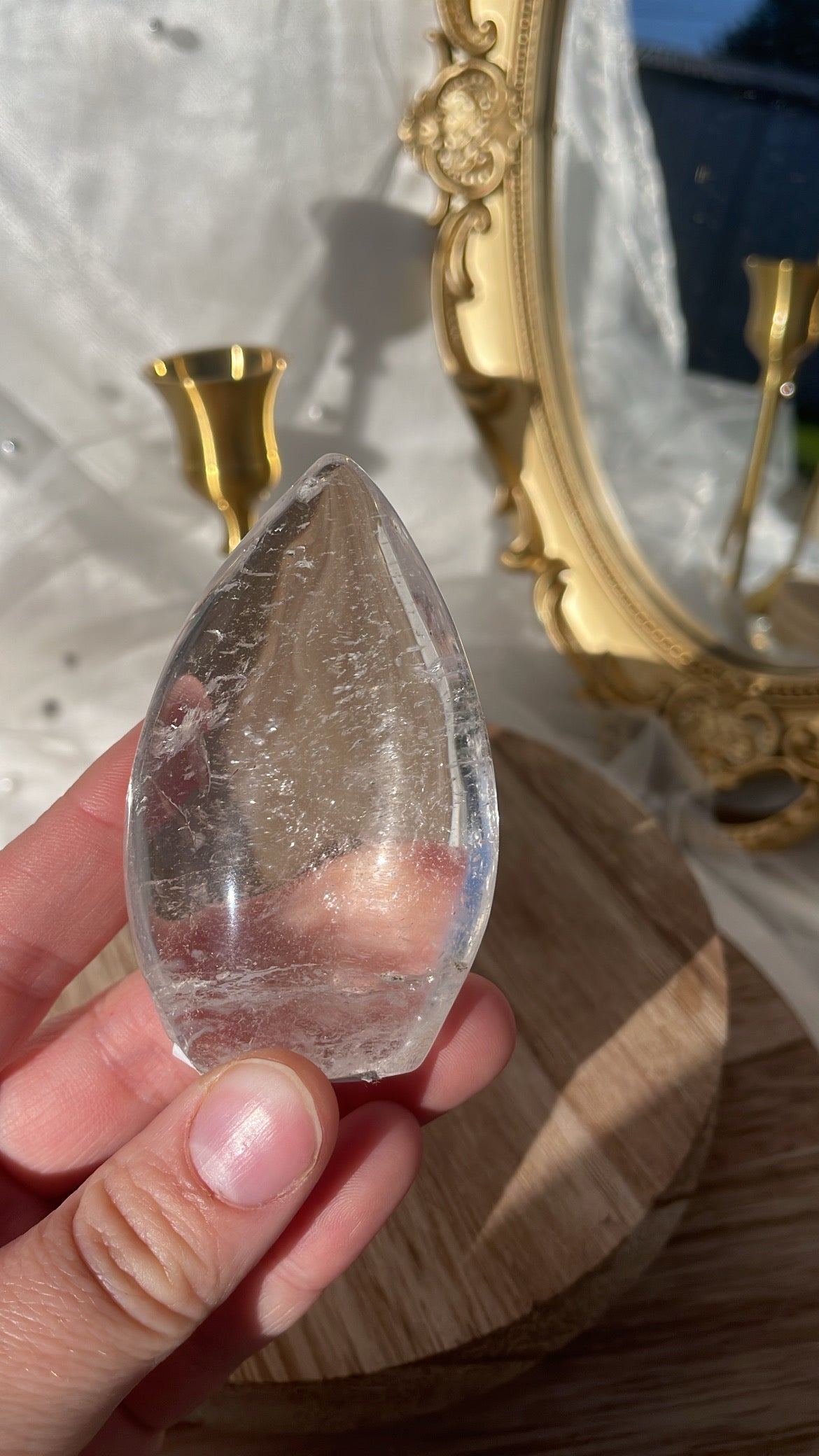 Clear Quartz Flame