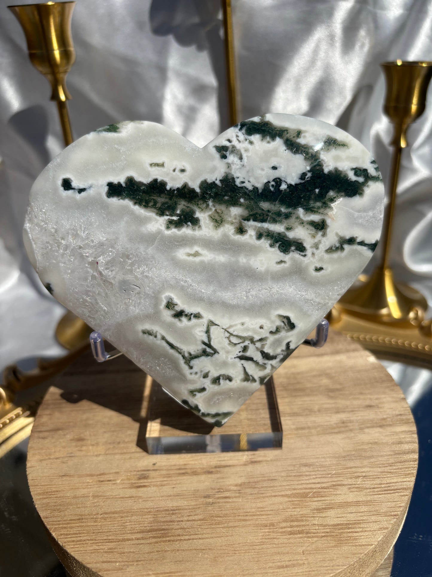 Moss Agate Heart