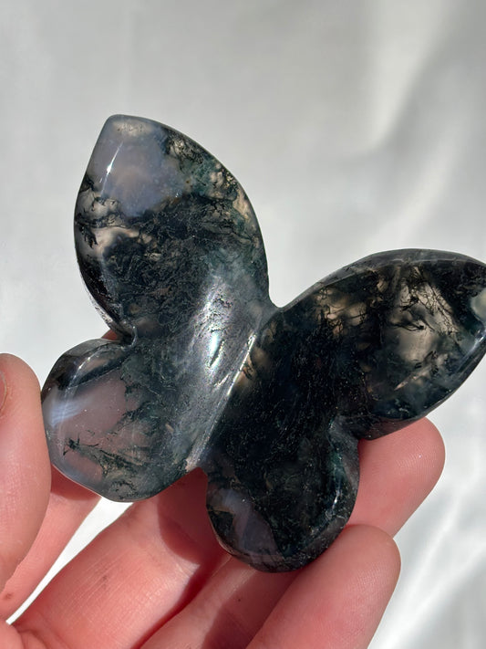 Moss Agate 3D Butterfly