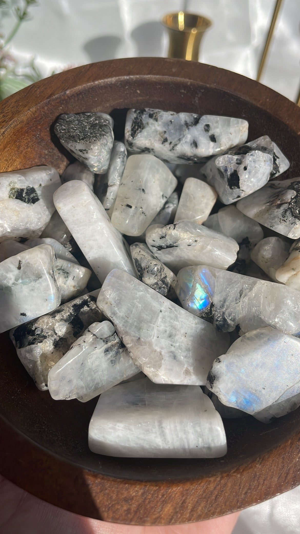 Rainbow Moonstone Pieces