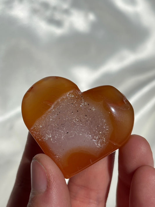 Druzy Carnelian Heart