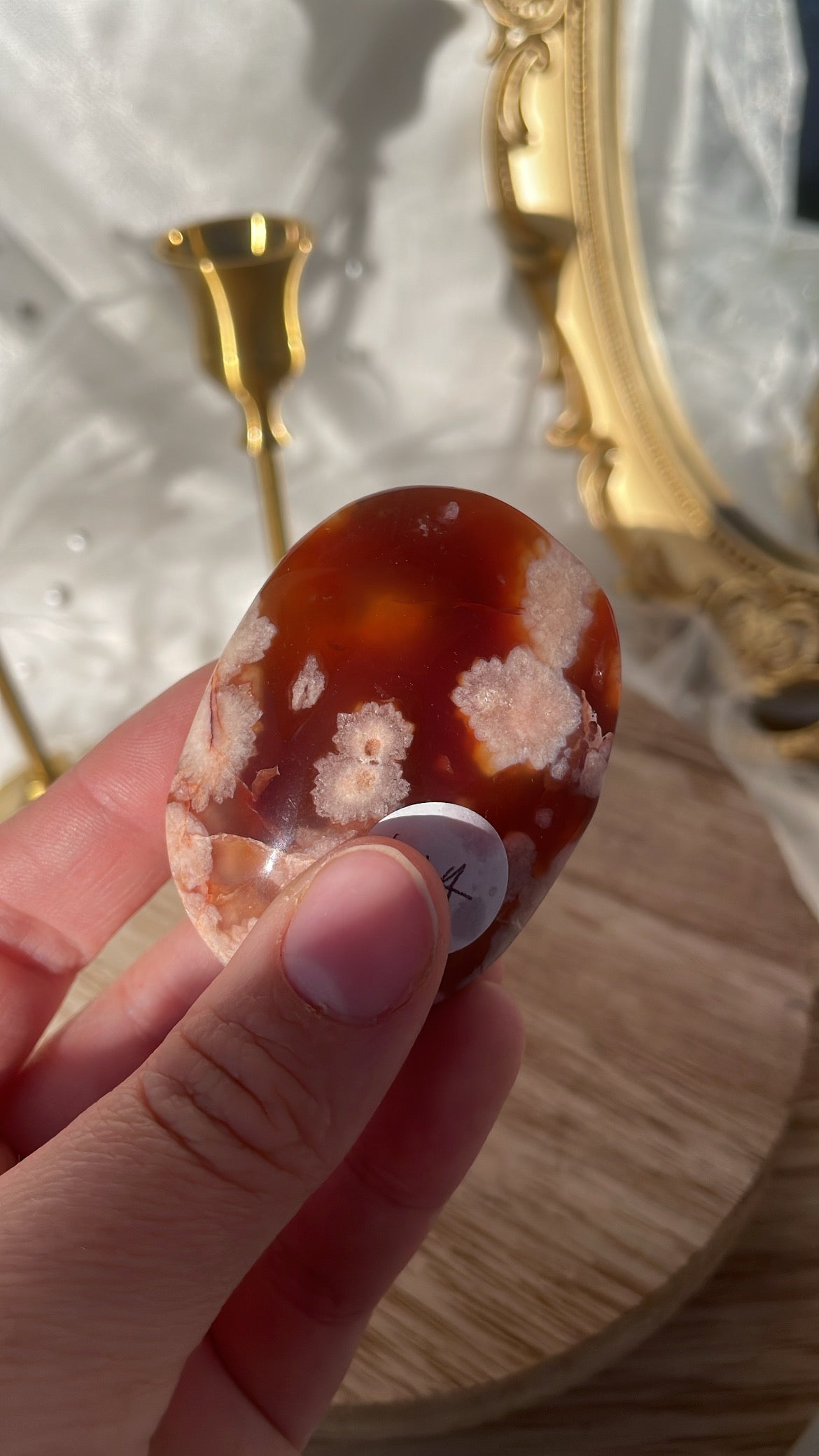 Flower Agate Palmstone