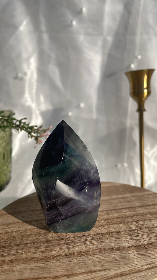 Rainbow Fluorite Flame (Chipped)