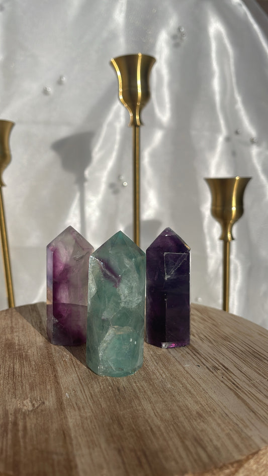 Rainbow Fluorite Small Points